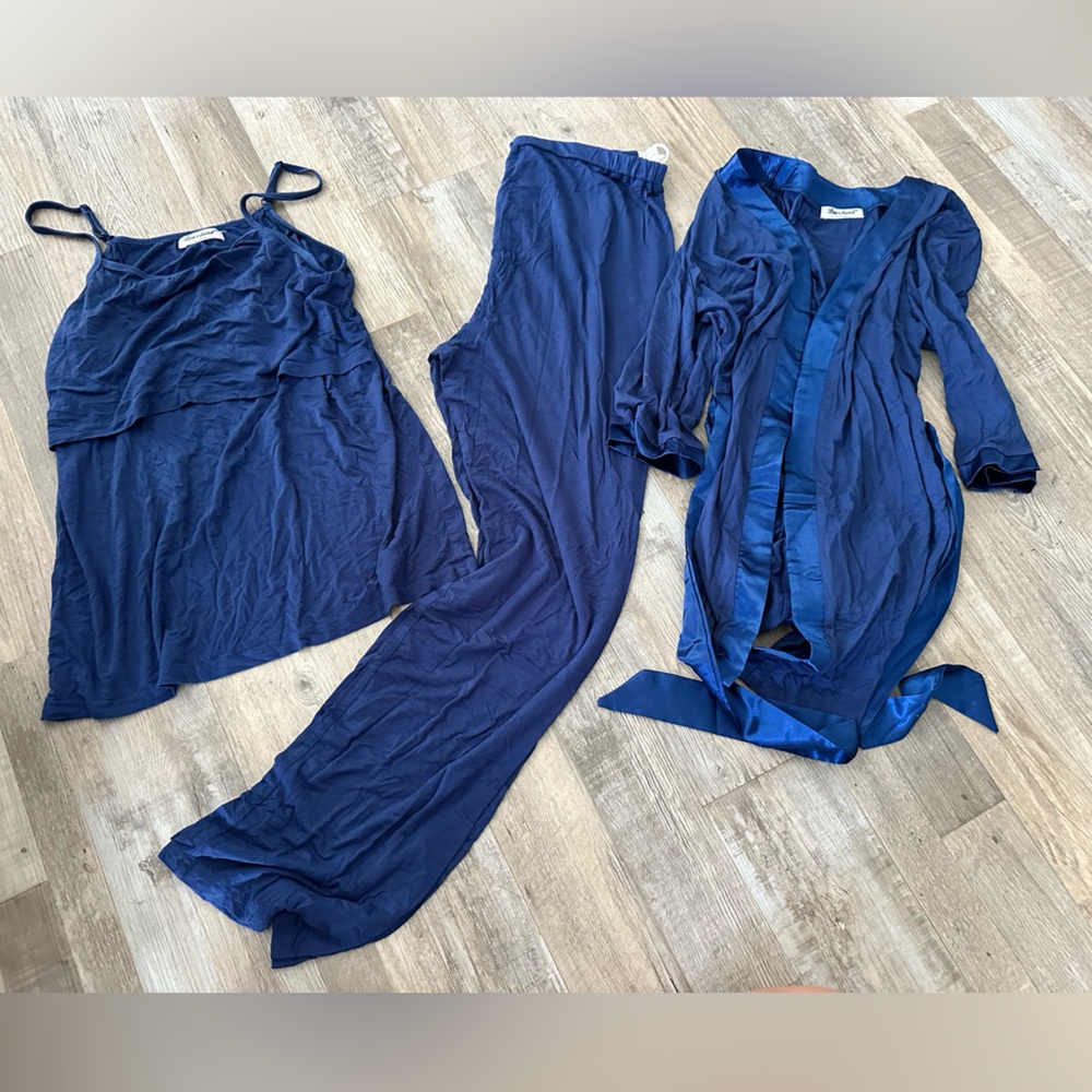 Blue Three-Piece Loungewear Set